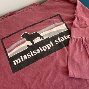 Large comfort color Mississippi State long sleeve tshirt